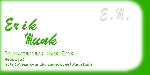 erik munk business card